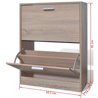 VidaXL Armoire à chaussures bois  