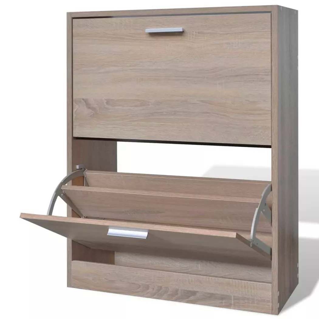 VidaXL - Armoire à chaussures bois, One Size, Marron