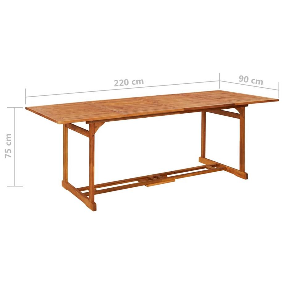VidaXL tavolo giardino Legno di acacia  