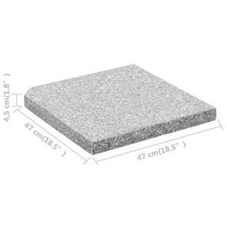 VidaXL Plaque de poids pour parasol granite  