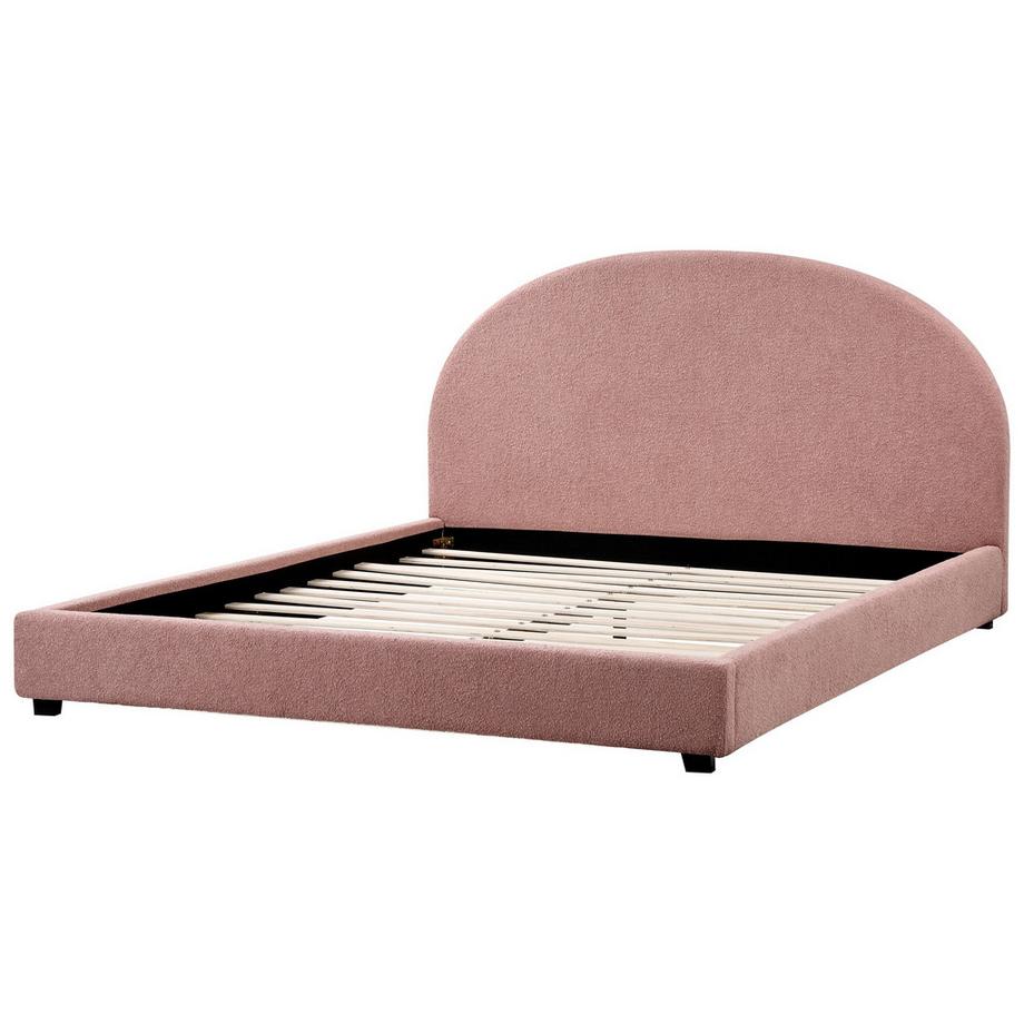 Beliani Letto en Bouclé Retrò VAUCLUSE  