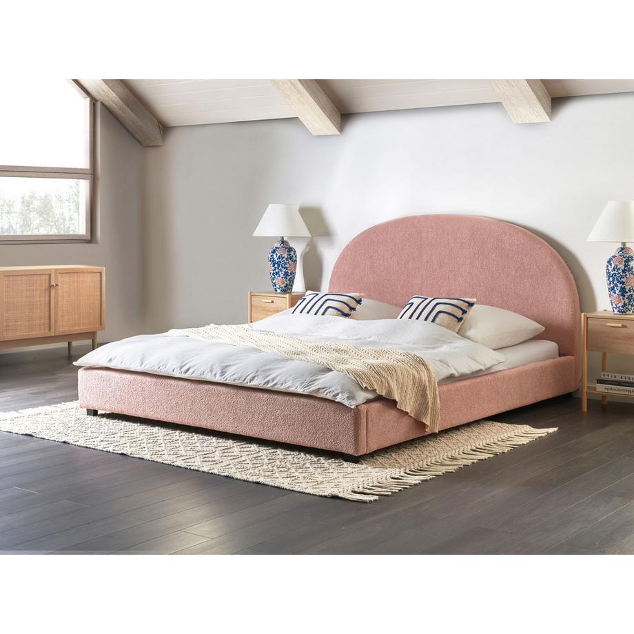 Beliani Letto en Bouclé Retrò VAUCLUSE  