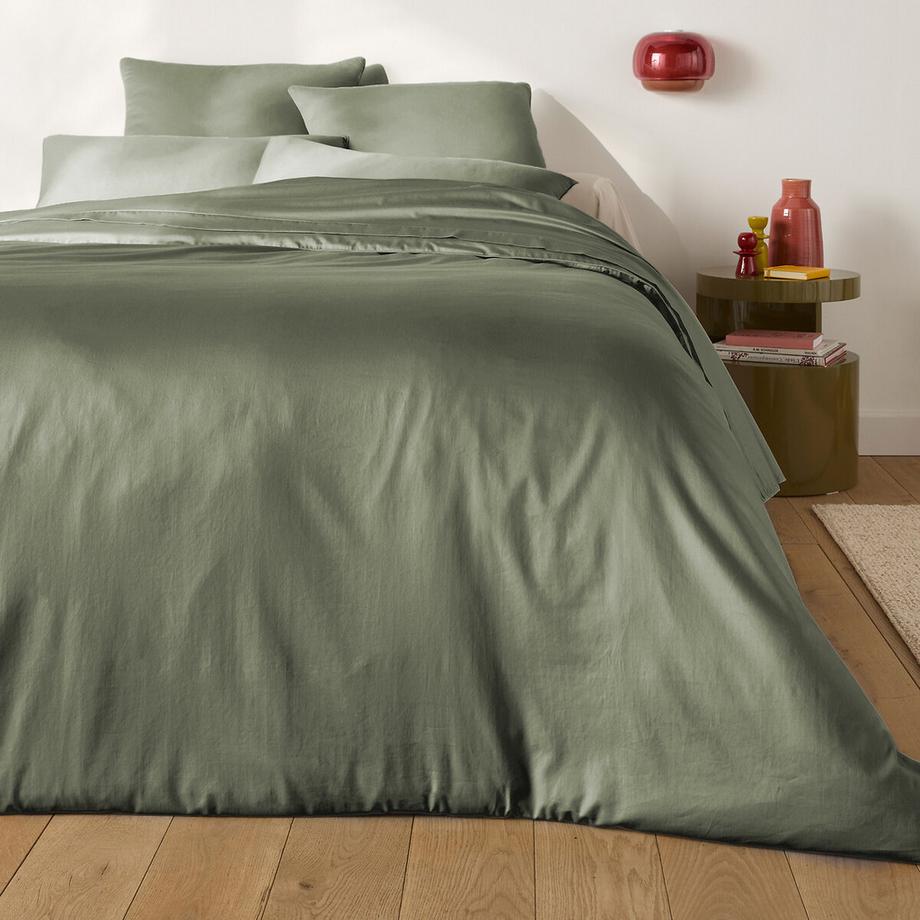 La Redoute Intérieurs Taie de traversin unie en satin de coton  