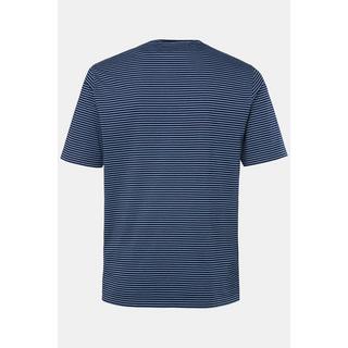 JP1880  T-shirt Henley rayé à manches courtes et col rond avec patte de boutonnage - jusqu'au 8 XL 