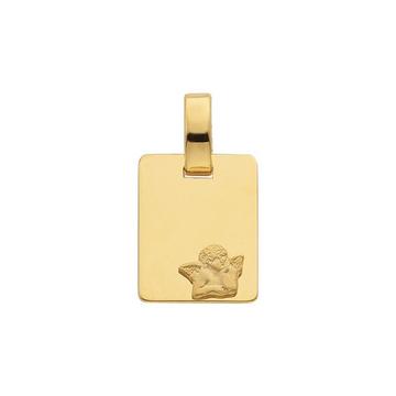 Pendentif ange gardien or jaune 750, 16x9mm