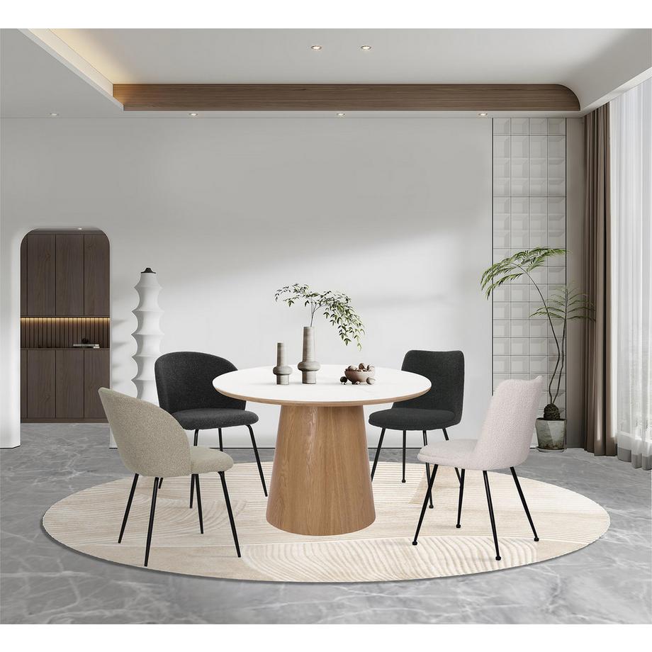 mutoni Sedia Arcwell nera (set di 2)  