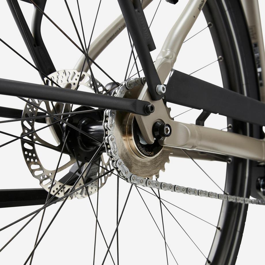 B’TWIN  Citybike mit Automatikmotor Aluminiumrahmen 