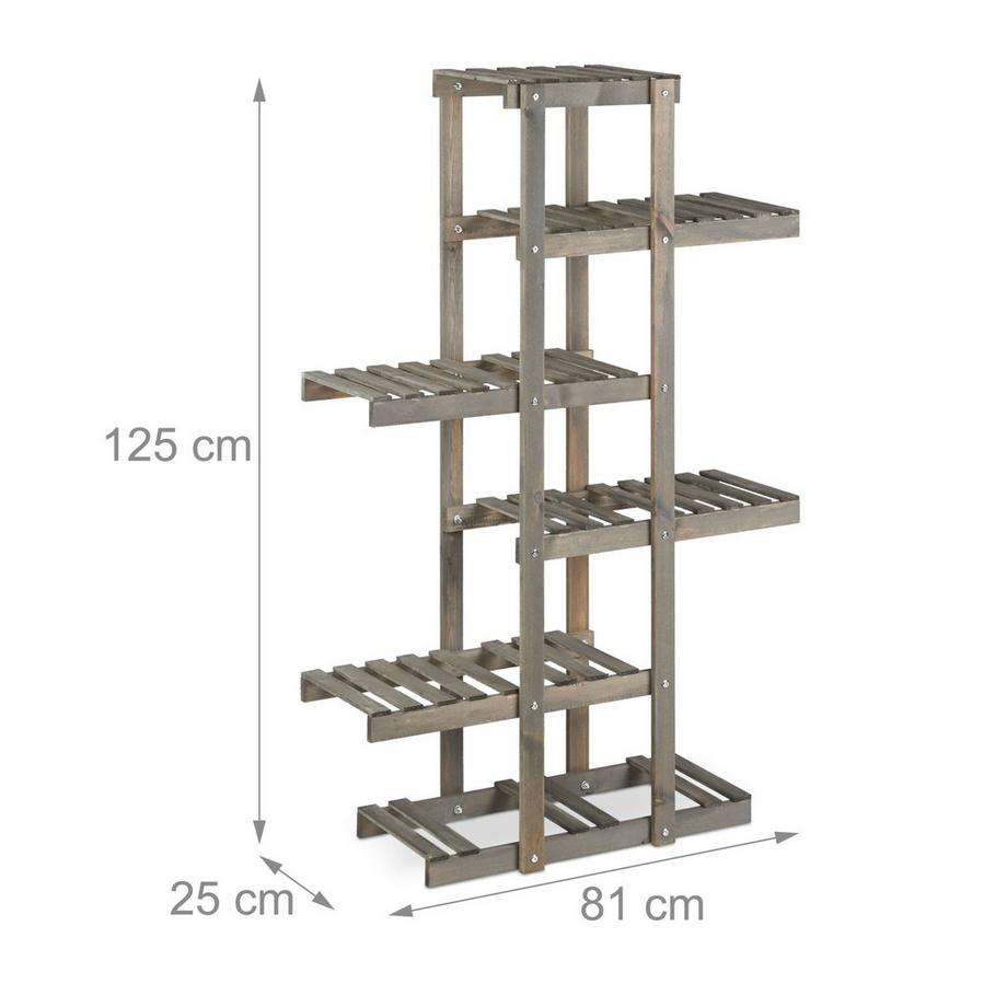 B2X  Étagère à fleurs en bois à 5 niveaux 