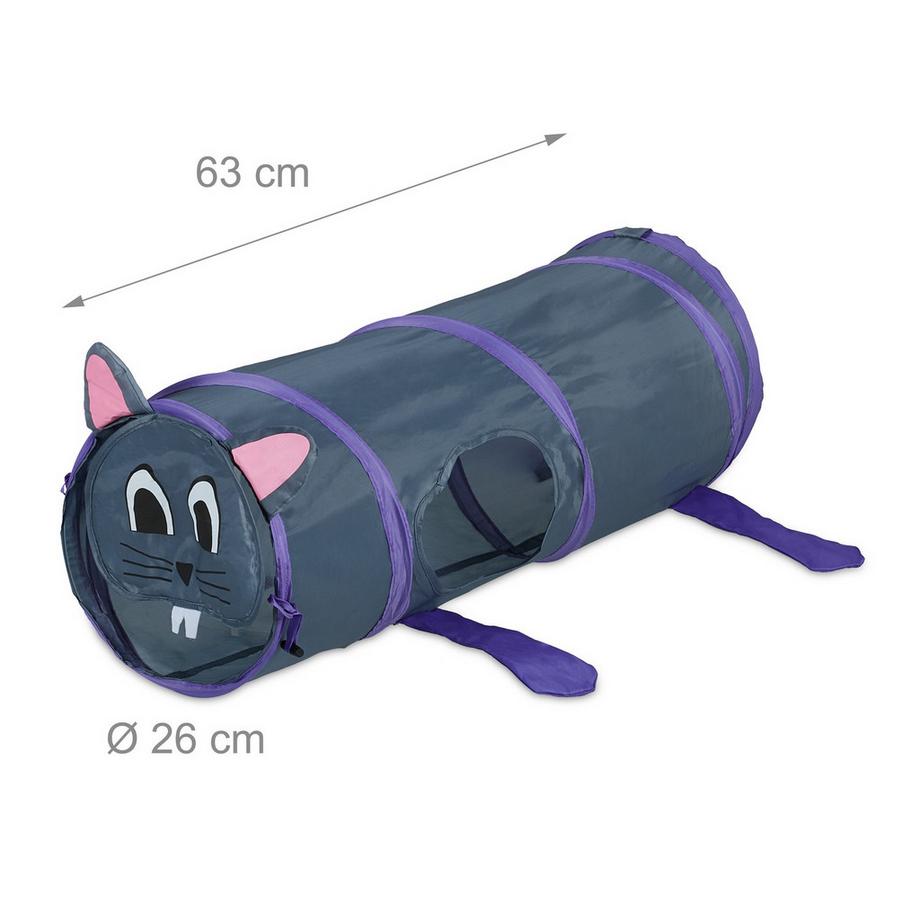 B2X  Tunnel pop-up per gatti con motivo a topo 
