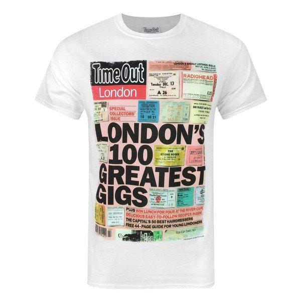 Image of Londons 100 Greatest Gigs Tshirt Herren Weiss L