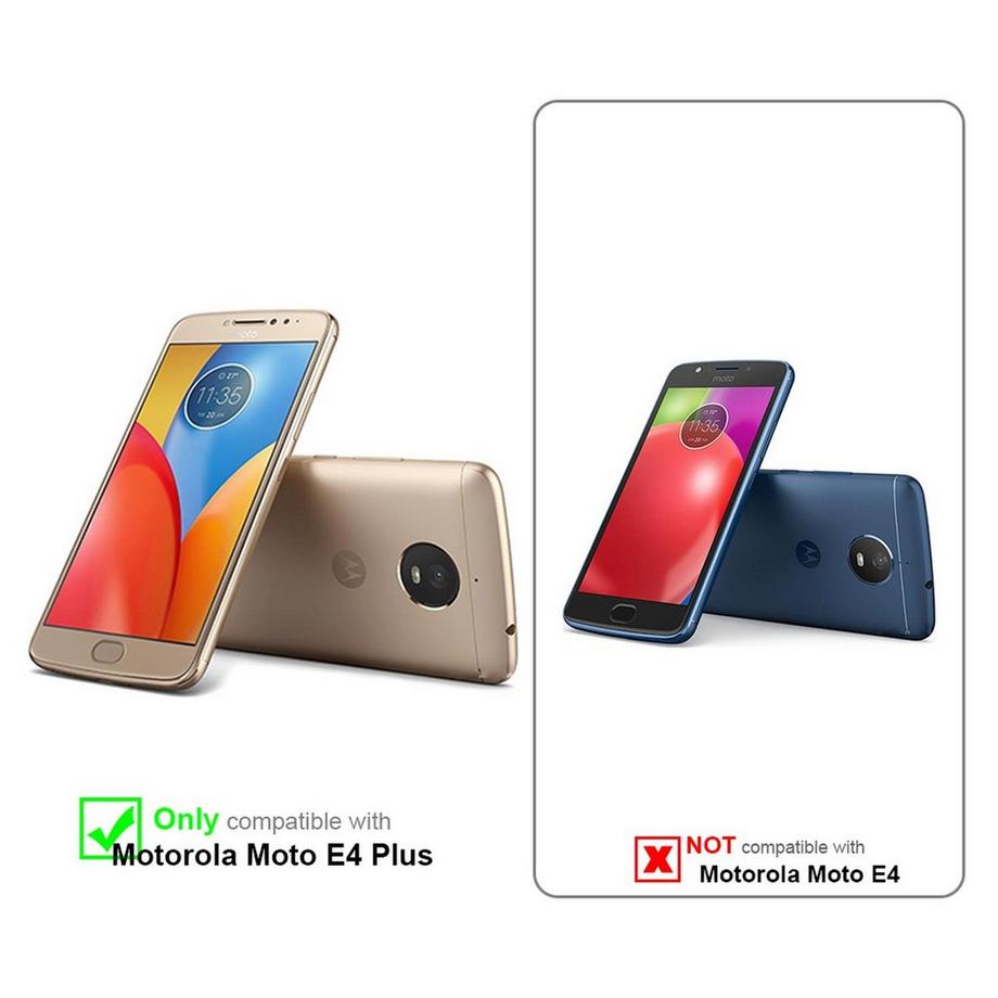 Cadorabo  Housse compatible avec Motorola MOTO E4 PLUS - Coque de protection avec fermeture magnétique, fonction de support et compartiment pour carte 