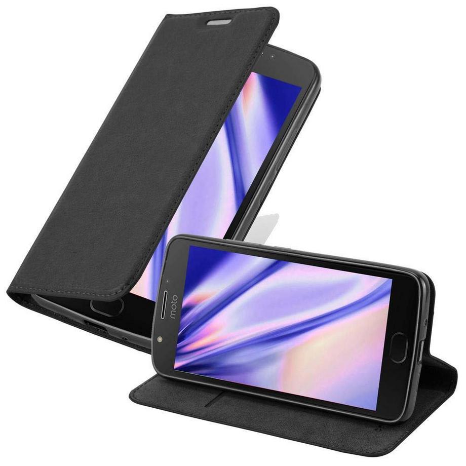 Cadorabo  Housse compatible avec Motorola MOTO E4 PLUS - Coque de protection avec fermeture magnétique, fonction de support et compartiment pour carte 