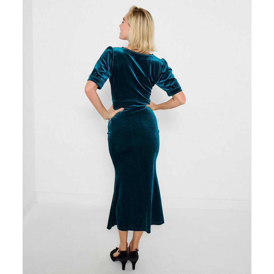 Joe Browns Stretch-Velourskleid V-Ausschnitt  