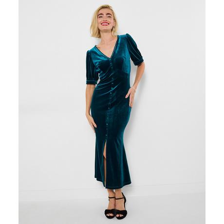 Joe Browns Robe en velours extensible col V  