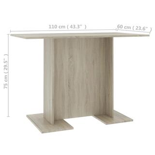 VidaXL Table de salle à manger bois d'ingénierie  