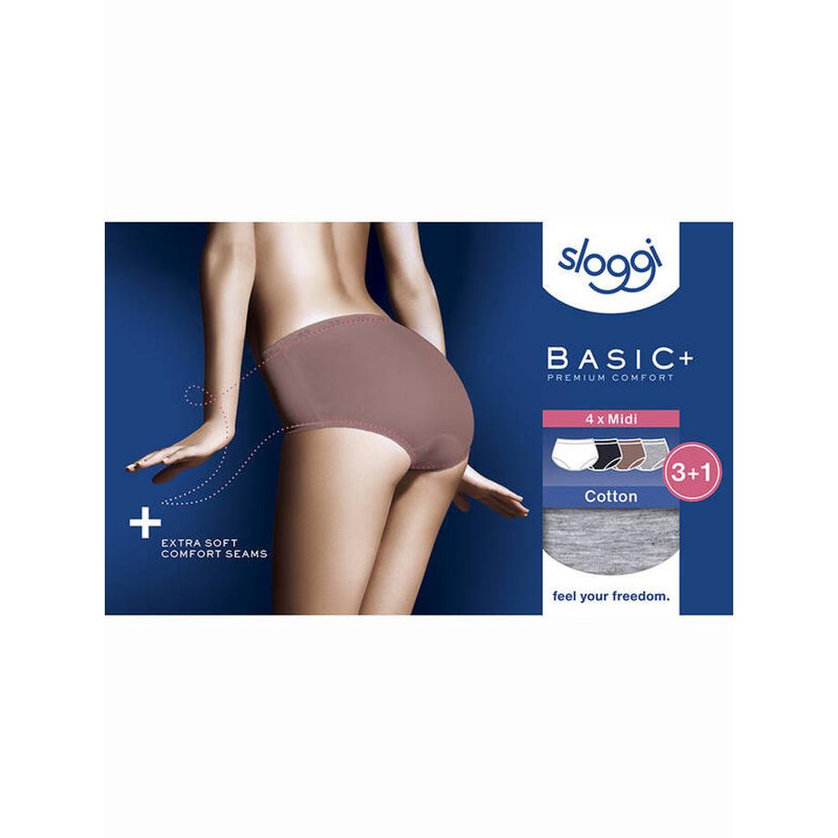 sloggi Basic+ Midi Slips 4er Pack  