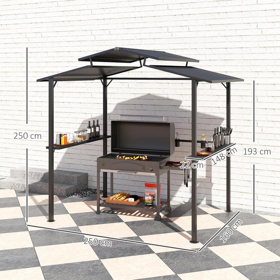 Outsunny Pavillon barbecue  