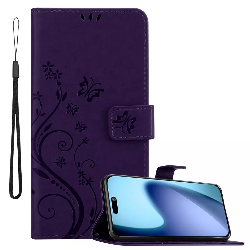 Cadorabo - iPhone 17 AIR Hülle mit Blumen Muster, Violett