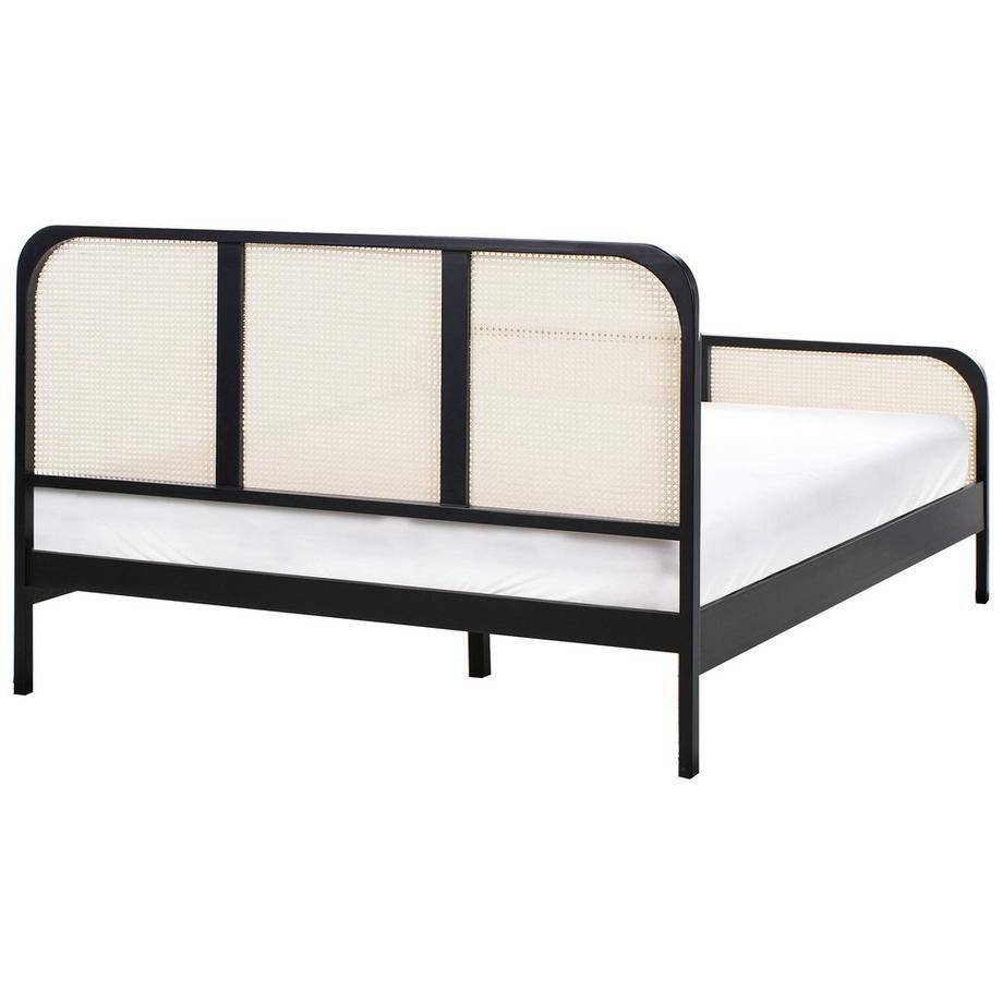 Beliani Lit avec sommier en Bois de pin Rustique GONFARON  