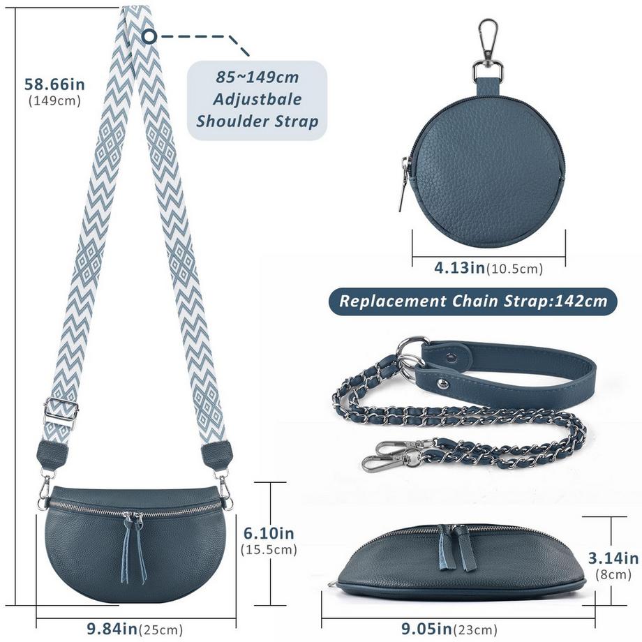 Only-bags.store Sac à Bandoulière Pour Téléphone Portable avec Deux Larges Bretelles  
