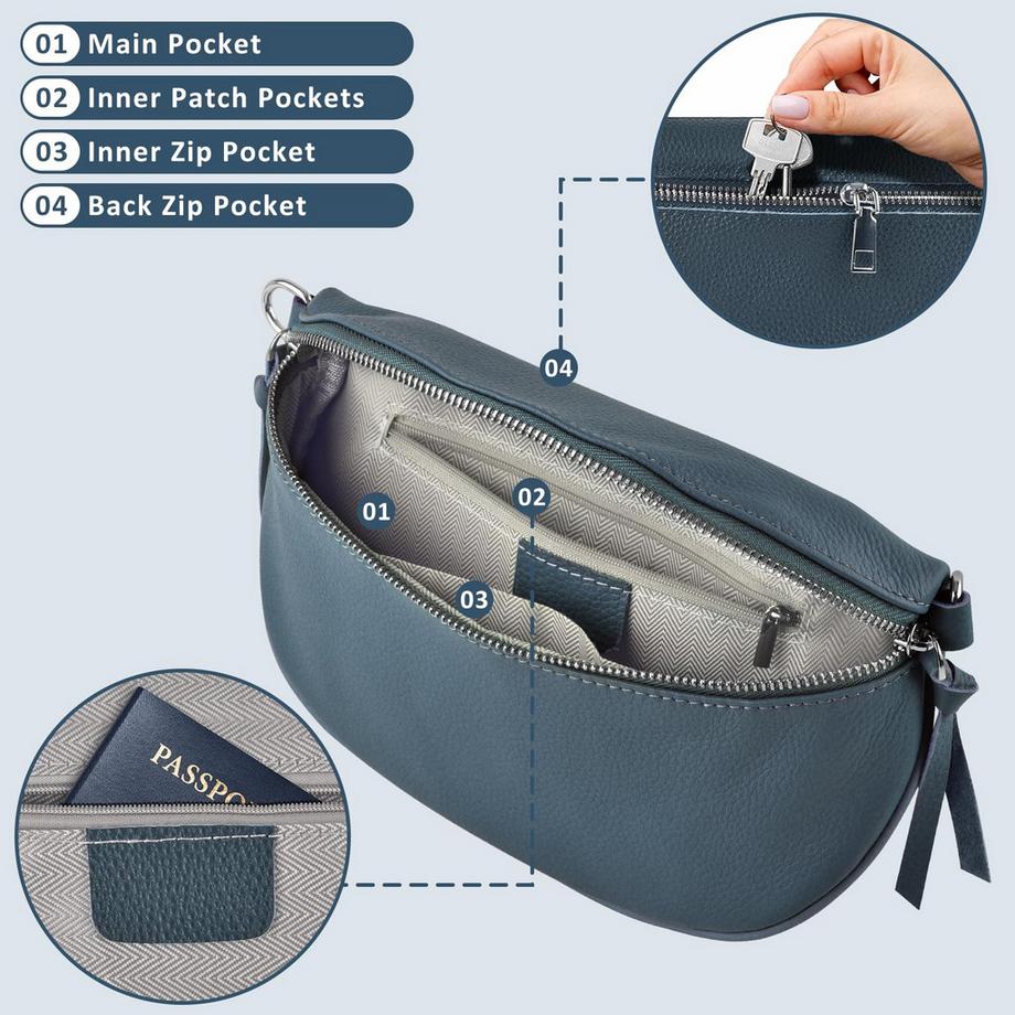 Only-bags.store Sac à Bandoulière Pour Téléphone Portable avec Deux Larges Bretelles  