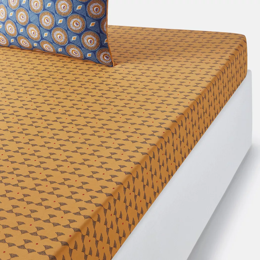 La Redoute Intérieurs - Fixleintuch aus Baumwolle, Baumwoll Fixleintuch, 90 x 190 cm, Blau