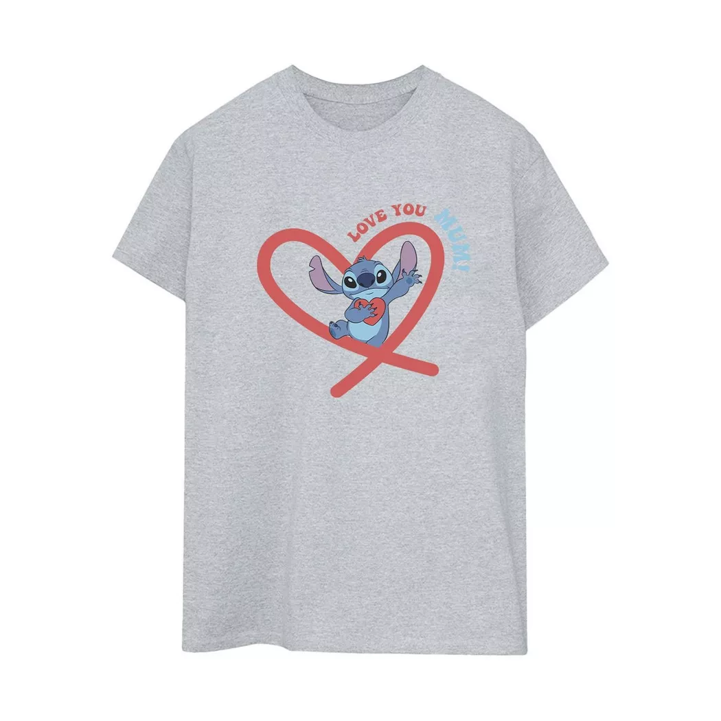 Disney - Love You Mum TShirt, für Damen, Grau, Größe XL