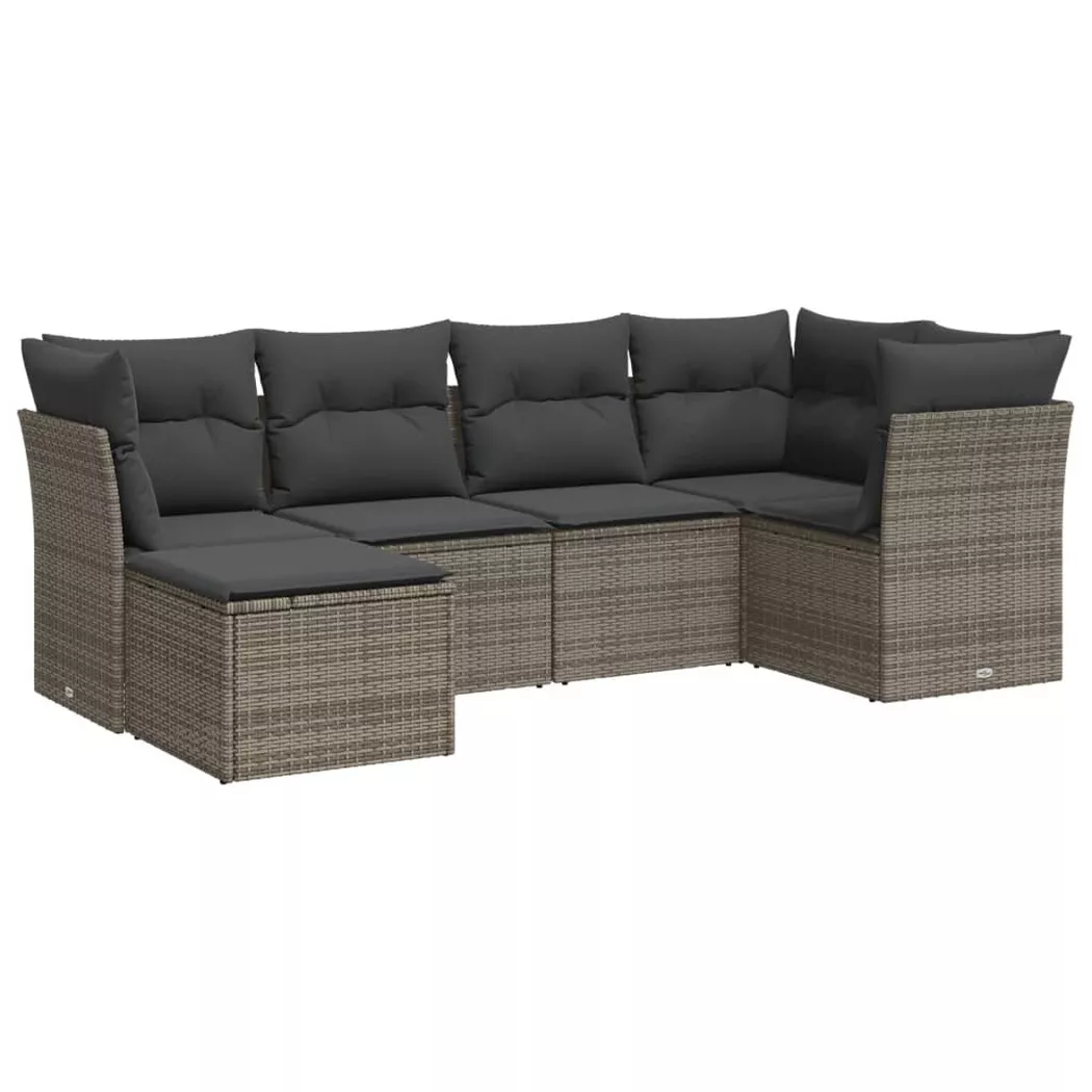 VidaXL - Garten sofagarnitur poly-rattan, One Size, Grau