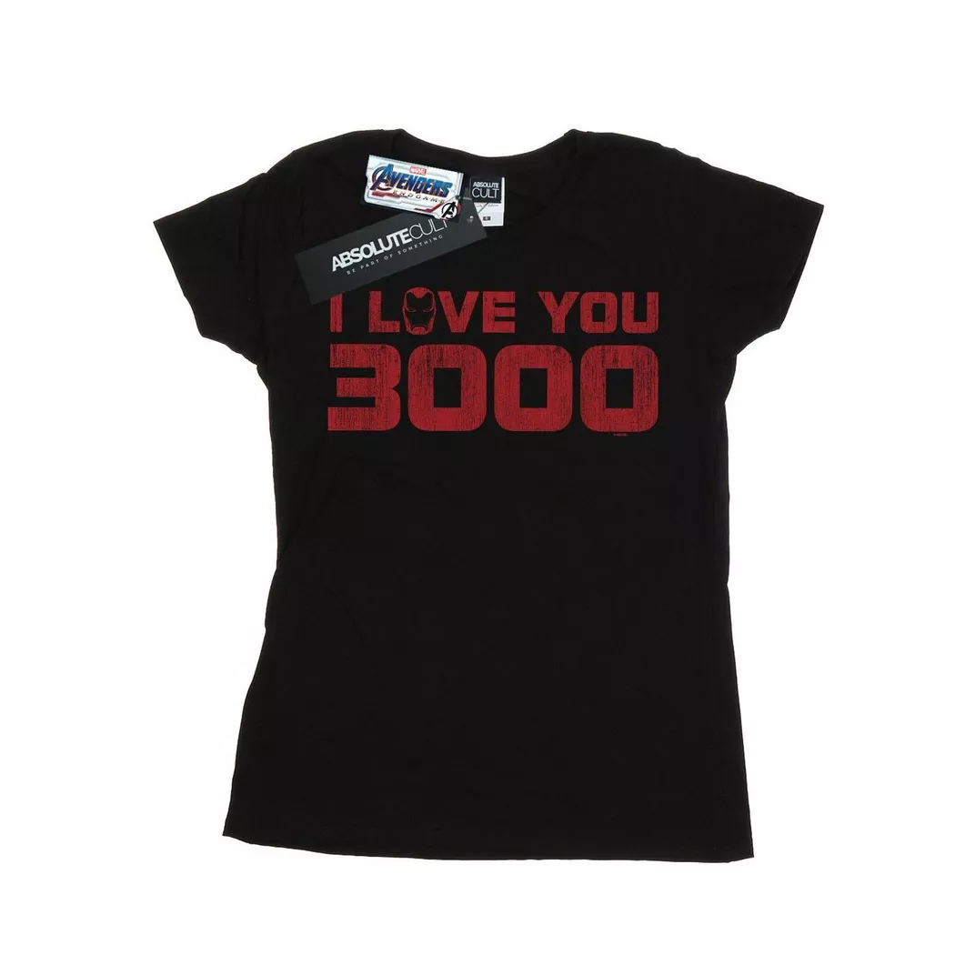 MARVEL - Avengers Endgame I Love You 3000 TShirt, für Damen, Schwarz, Größe XL
