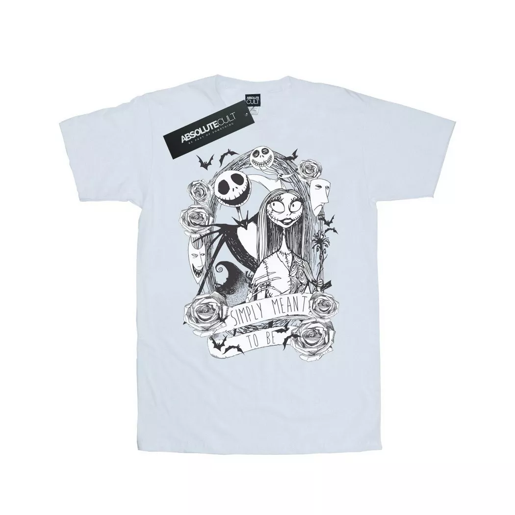 Disney - Nightmare Before Christmas Simply Meant To Be TShirt, für Damen, Weiss, Größe L