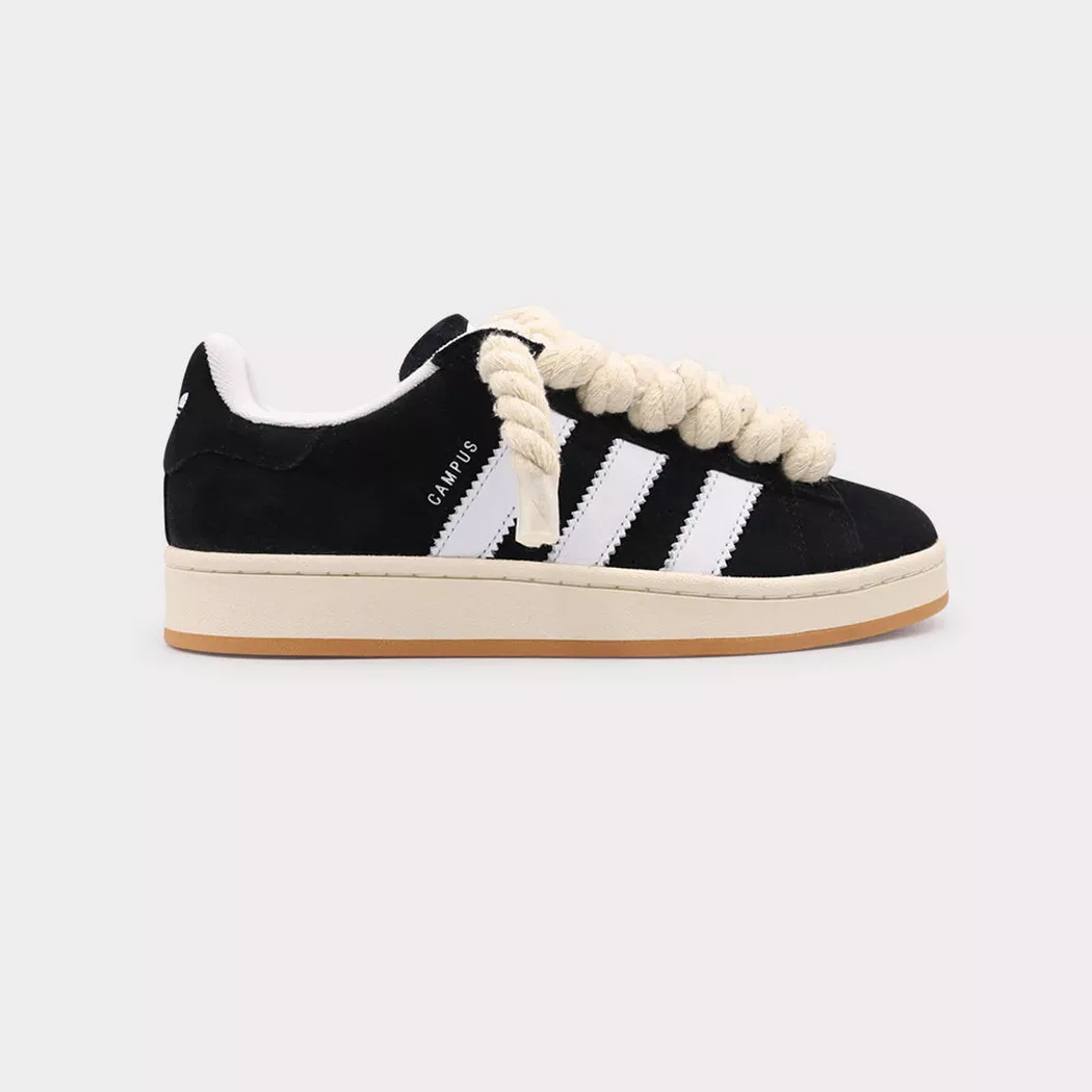 adidas - Campus 00s Core Black - Rope Lace Beige, für Damen, Größe 41 1/3
