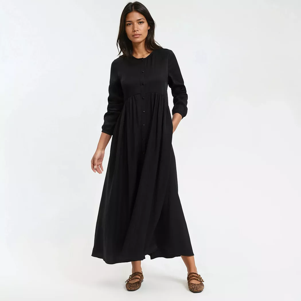 La Redoute Collections - Langes Kleid SUZIE, für Damen, Schwarz, Größe XXL