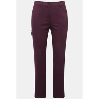 Ulla Popken  Pantaloni cargo modello Sammy dal taglio della gamba ampio con bordo decorativo 