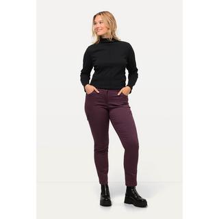 Ulla Popken  Pantalon cargo Sammy, ruban fantaisie, coupe droite 