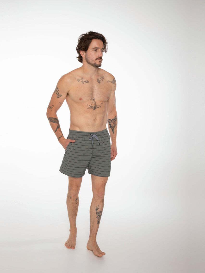 PROTEST Sharif Gestreifte Strandshorts  