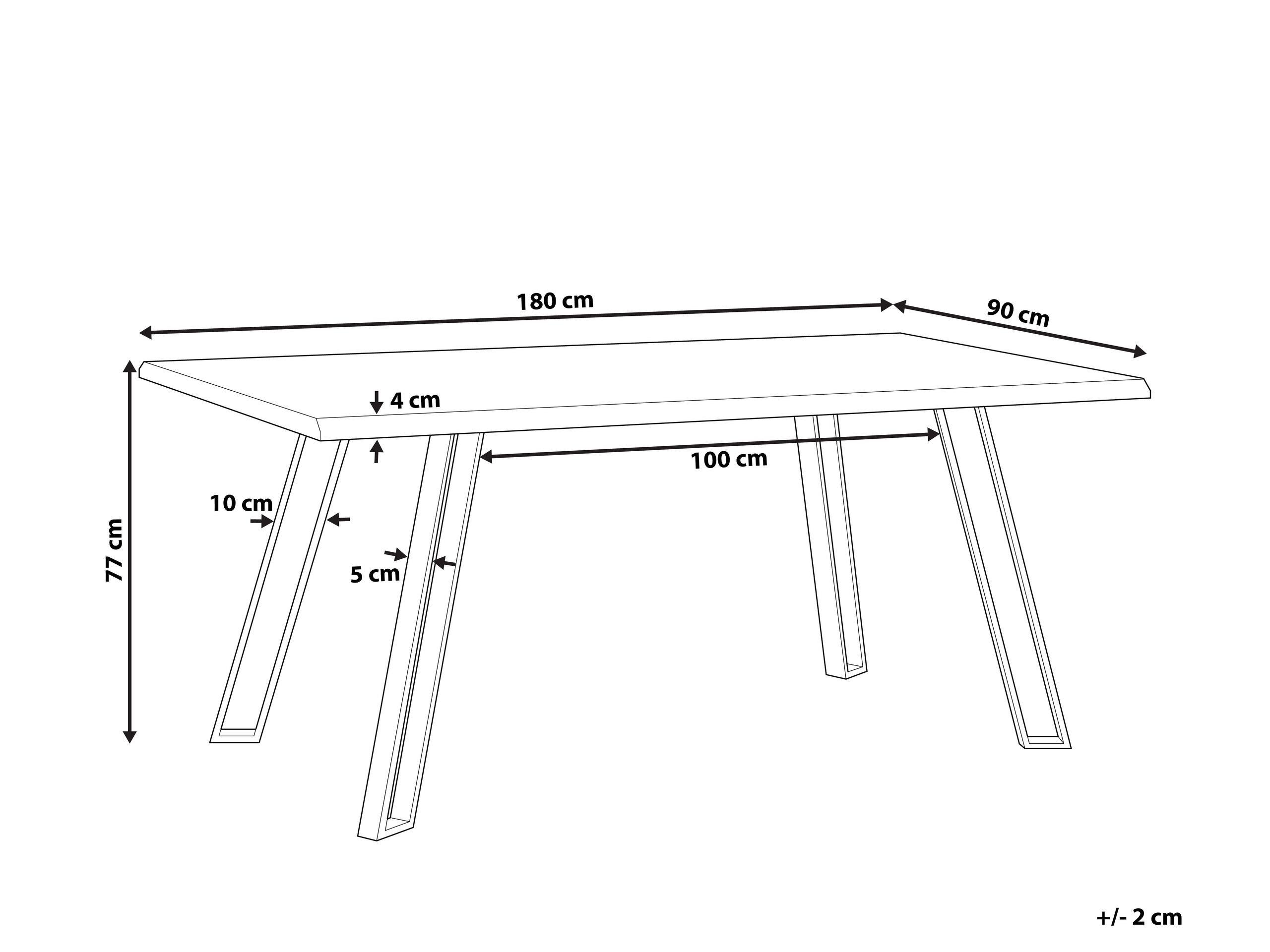 Beliani Table de repas en MDF Moderne GRAHAM  