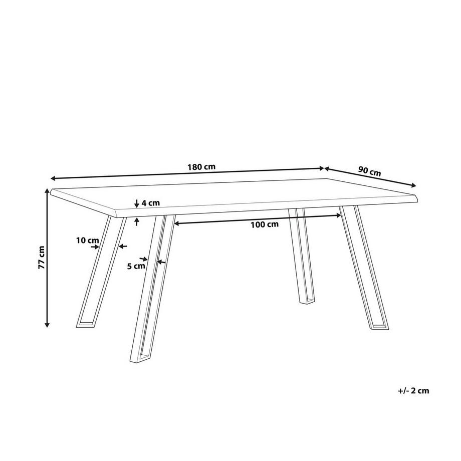 Beliani Table de repas en MDF Moderne GRAHAM  
