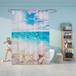 Northix Duschvorhang 180x200 cm mit Motiv  