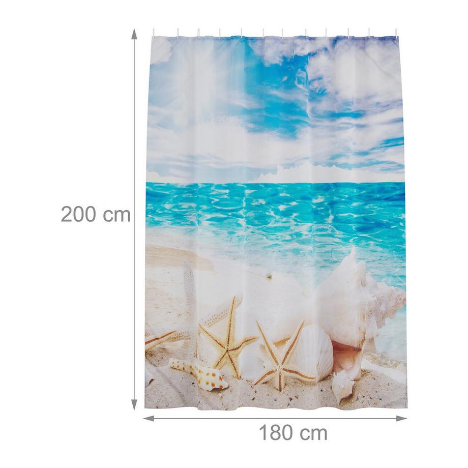 Northix Rideau de douche 180x200 cm avec motif  