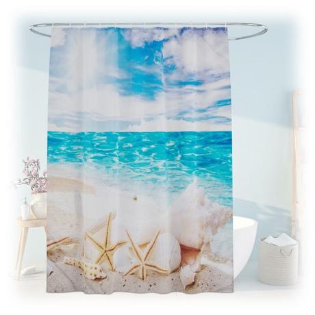 Northix Duschvorhang 180x200 cm mit Motiv  