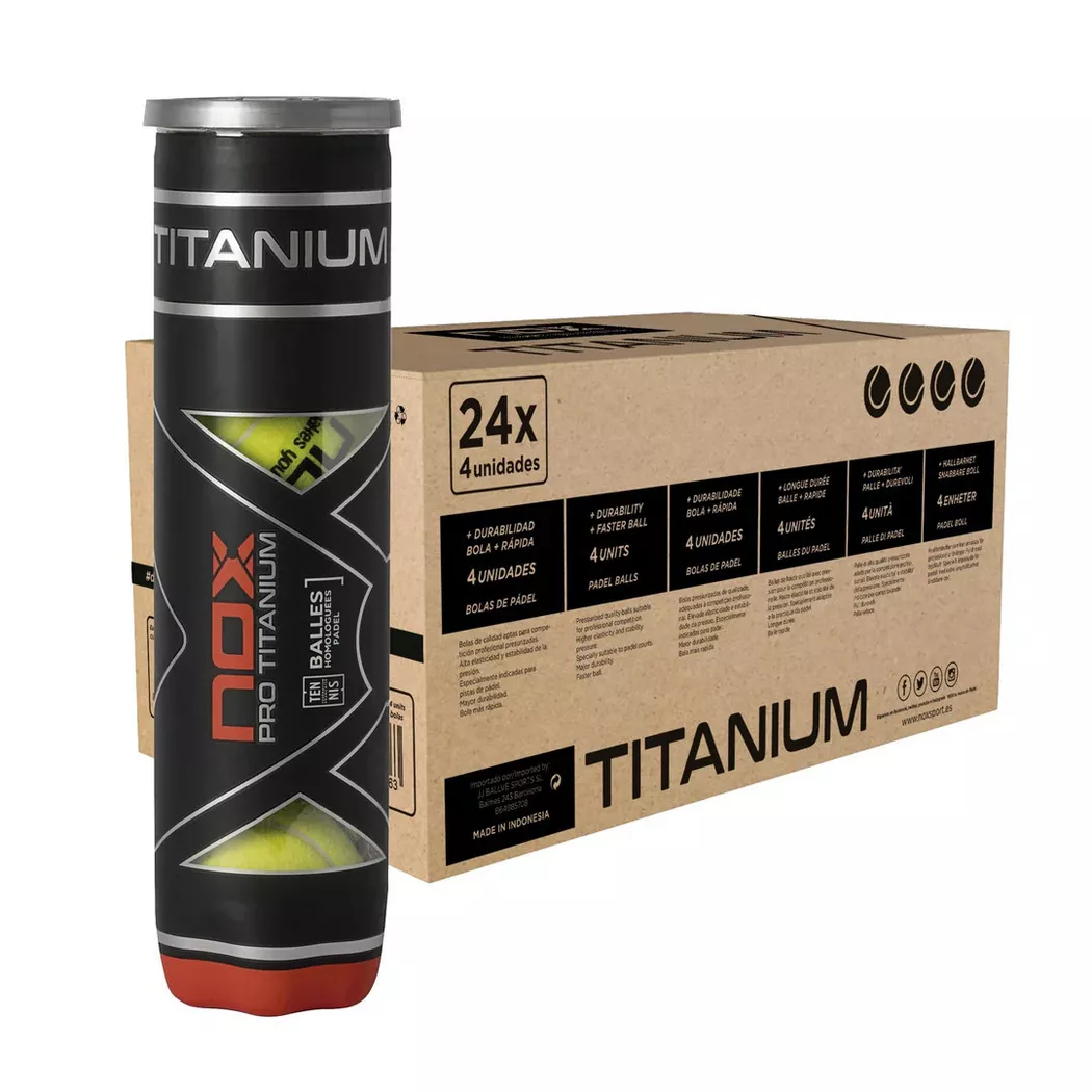 NOX - Dose mit 4 PRO Titanium Bällen, One Size, Grau