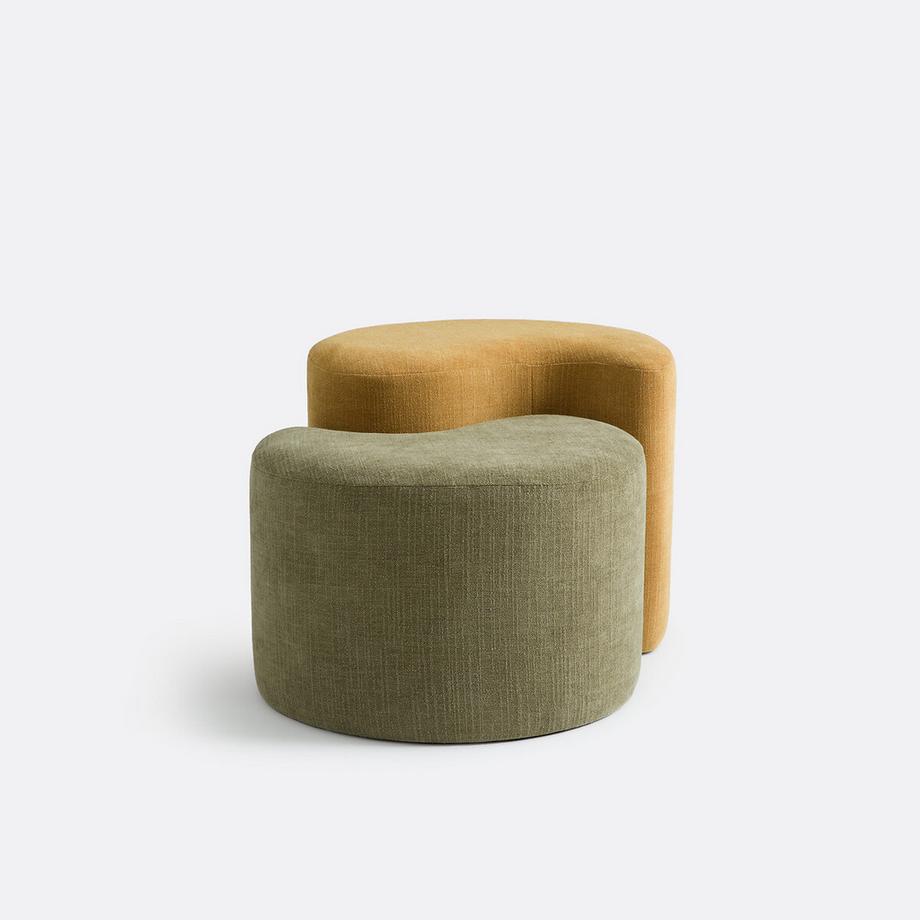 La Redoute Intérieurs Set aus 2 zweifarbigen Hockern  