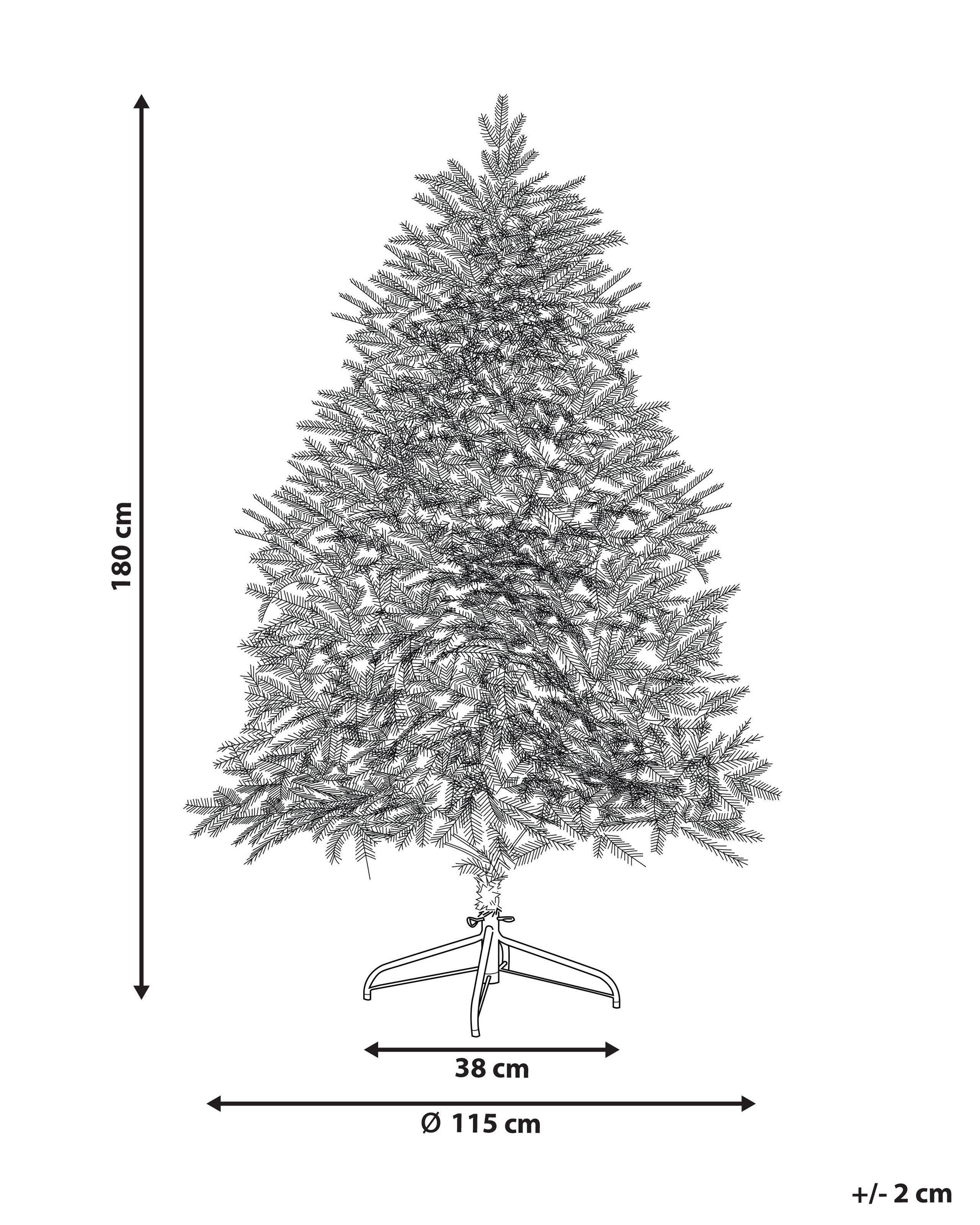 Beliani Weihnachtsbaum aus Kunststoff Modern BRISCO  
