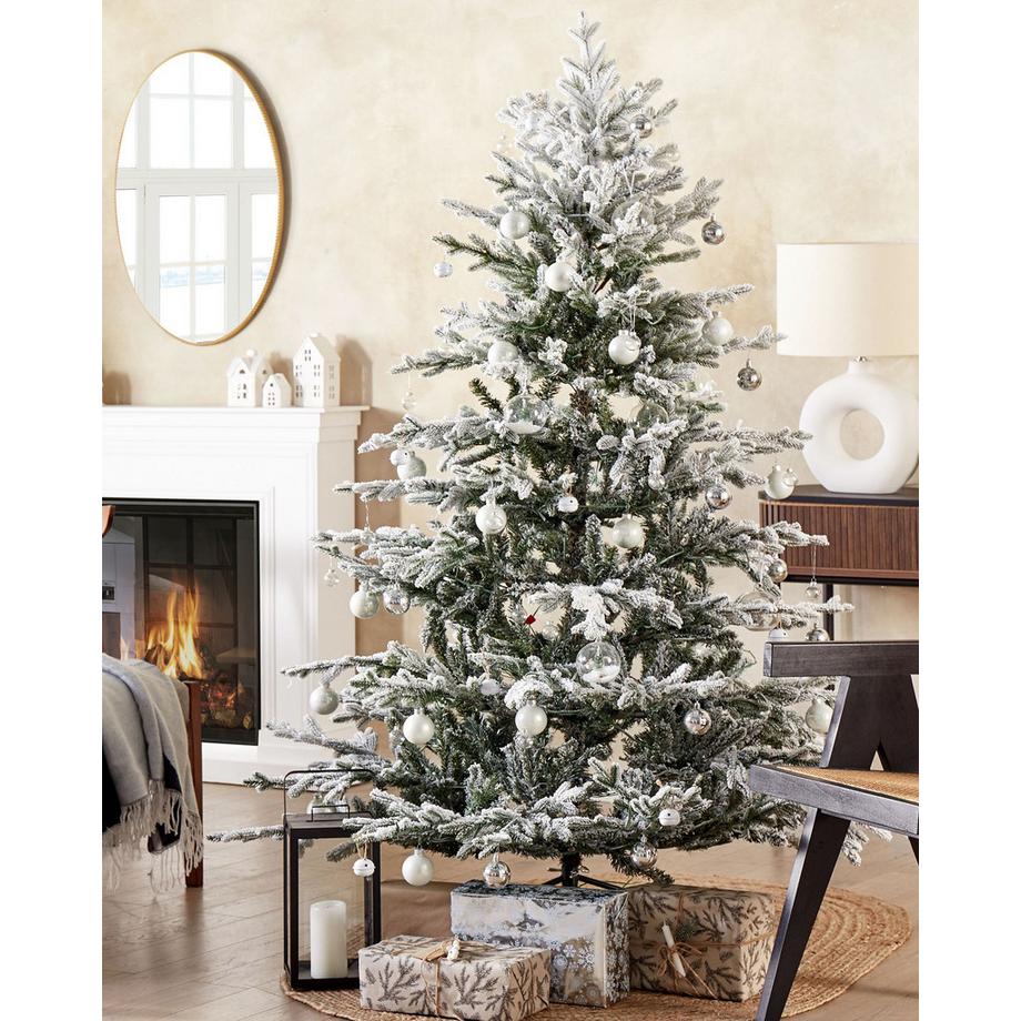 Beliani Albero natalizio innevato en Materiale sintetico Glamour BRISCO  