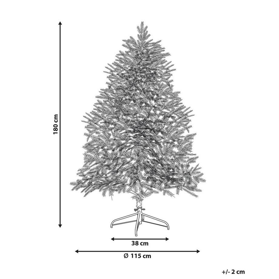 Beliani Albero natalizio innevato en Materiale sintetico Glamour BRISCO  