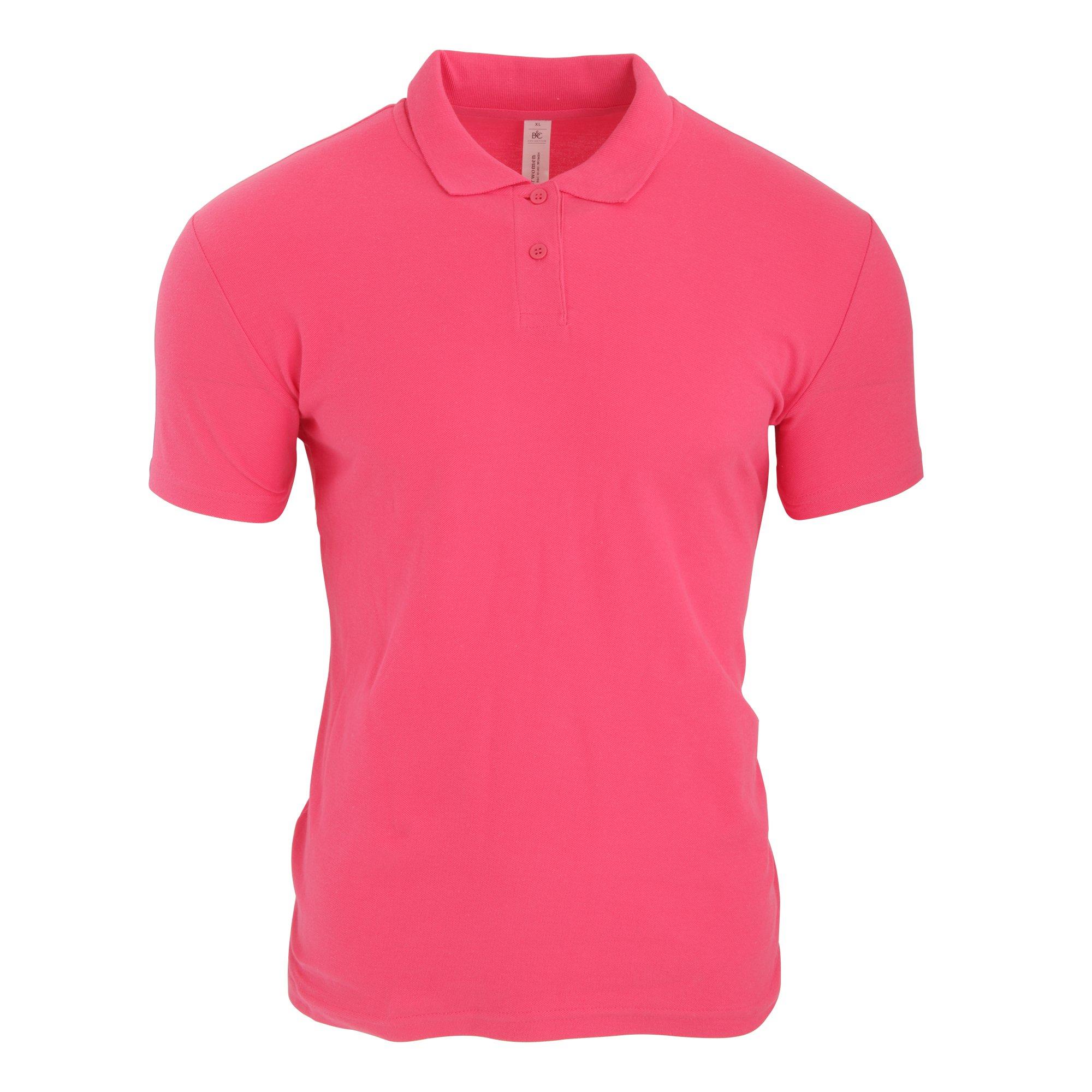 Image of B&c Id.001 Poloshirt Polohemd, Kurzarm Damen Fuchsia L