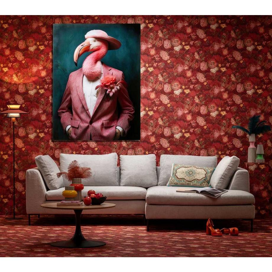 KARE Design Tableau en verre Mister Flamingo 120x160  