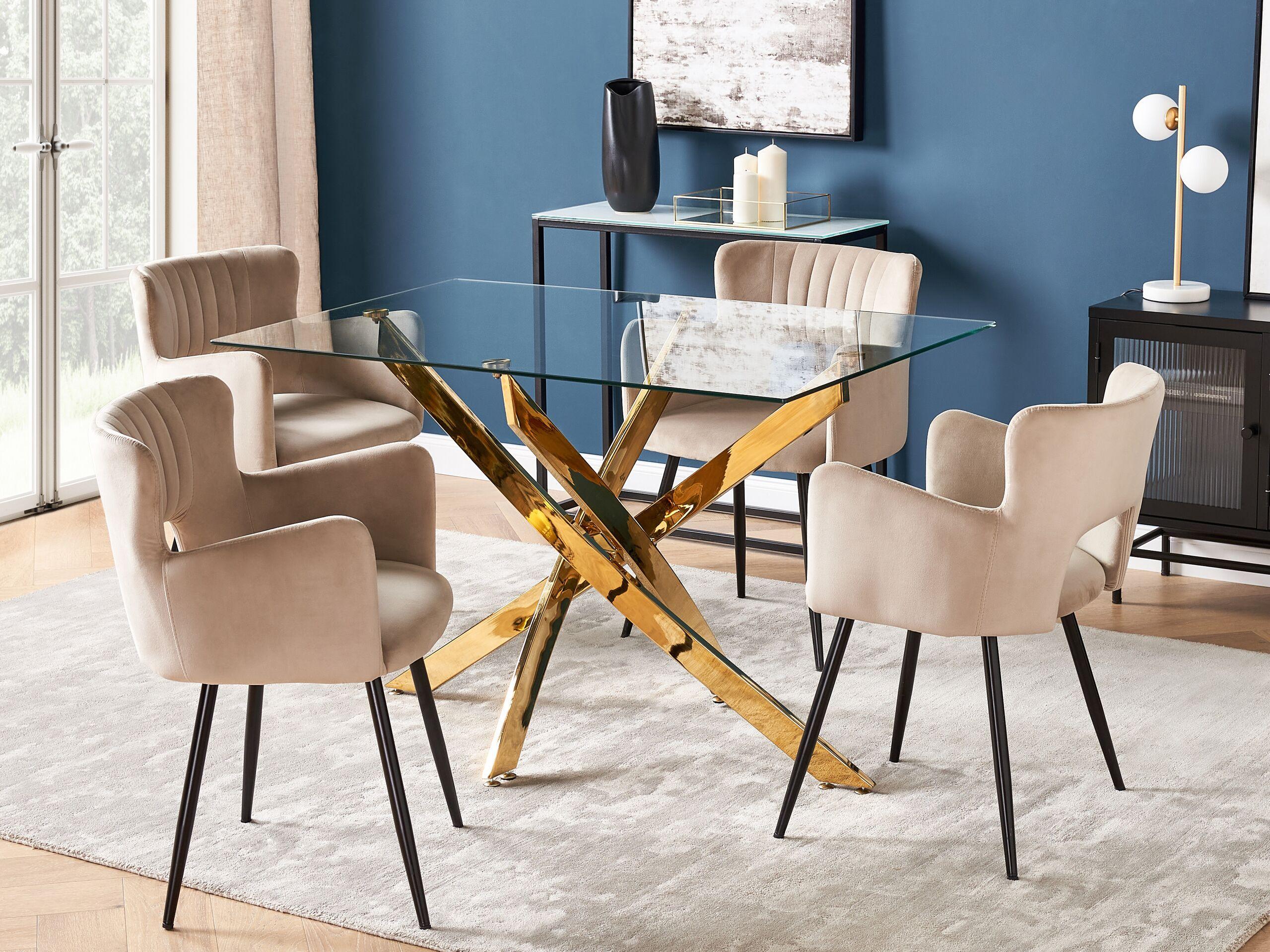 Beliani Esstisch aus Sicherheitsglas Modern MARAMO  