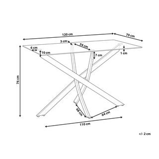 Beliani Esstisch aus Sicherheitsglas Modern MARAMO  