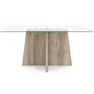 mutoni Table en verre Kenya Cross 160x90  